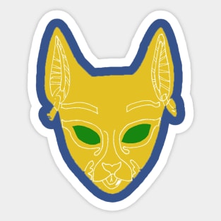 Bastet Mask - Emerald Eyes Sticker